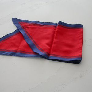 Red and Blue Silk Scarf
